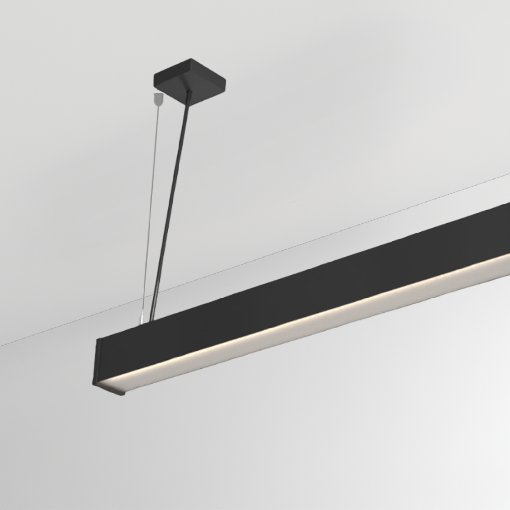 Slider Straight IP54 by Prolicht – 118 1/2″ x 3 1/8″ Suspension, Linear Profiles offers LED lighting solutions | Zaneen Architectural